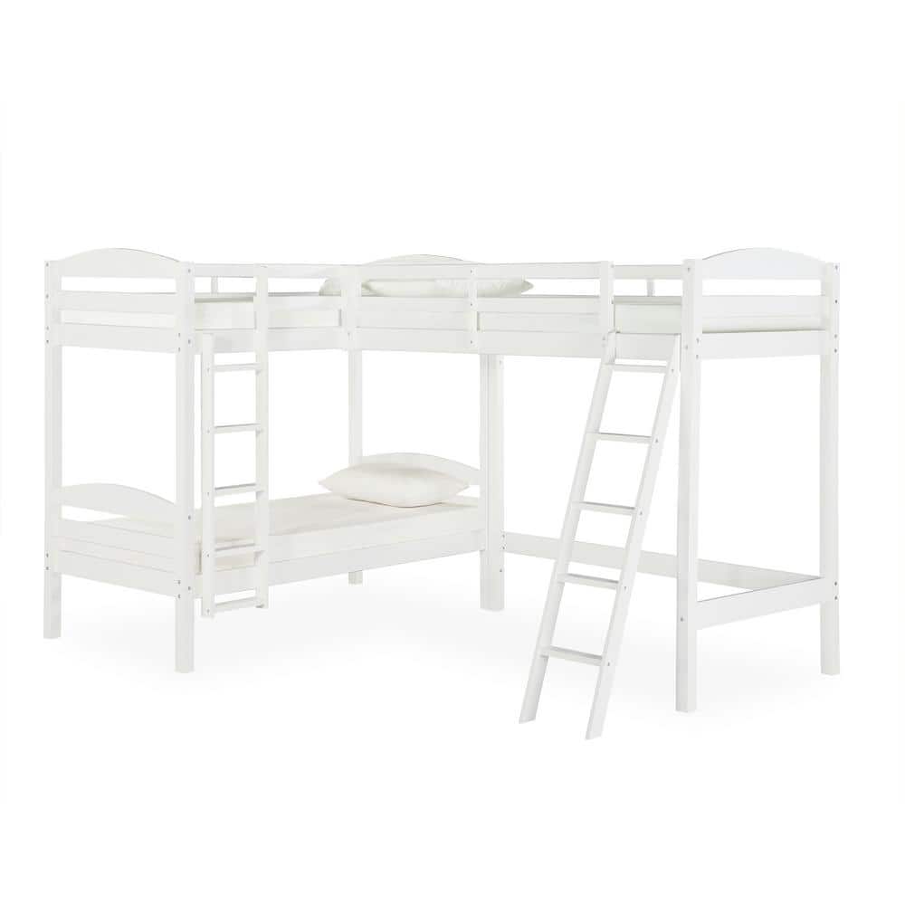 Dorel Living Lottie White Triple Twin Bunk Bed -  FH8794W