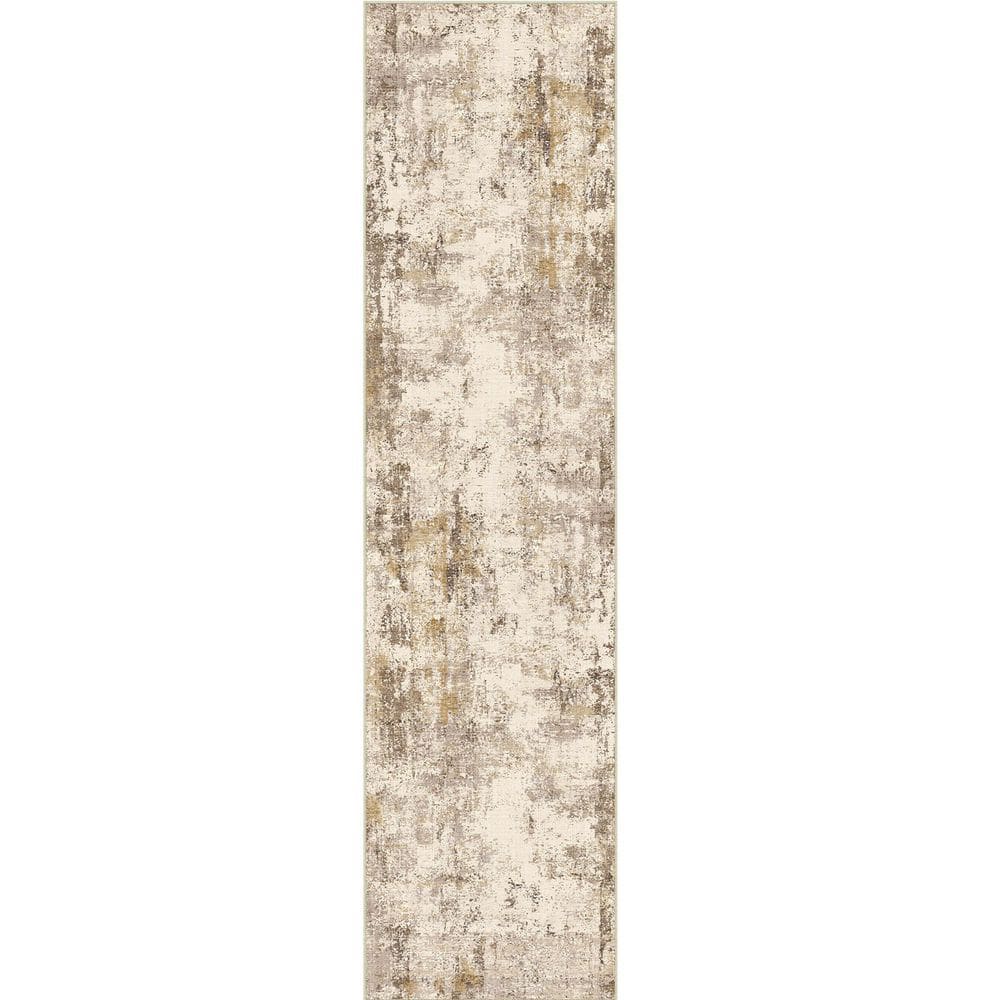 Van Gogh Brown/Gray 2 ft. x 8 ft. Modern Abstract Runner Rug price history on PriceWatchPro