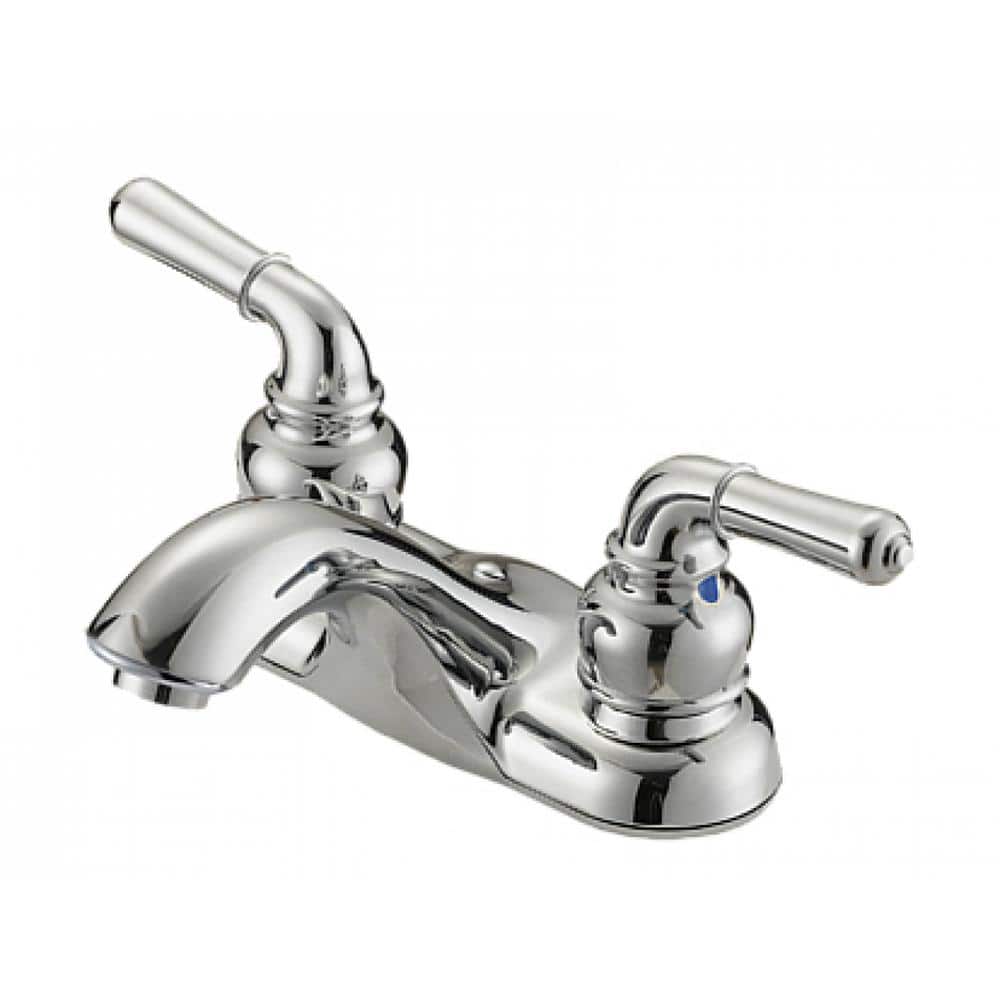 Commercial Metering Double Handle Bathroom Sink Faucet in Brass 16GS-34897