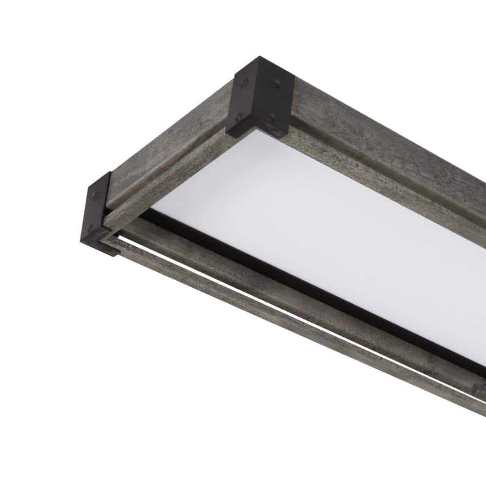 Sebastian 48" Rustic Gray LED Flush Mount Ceiling Light