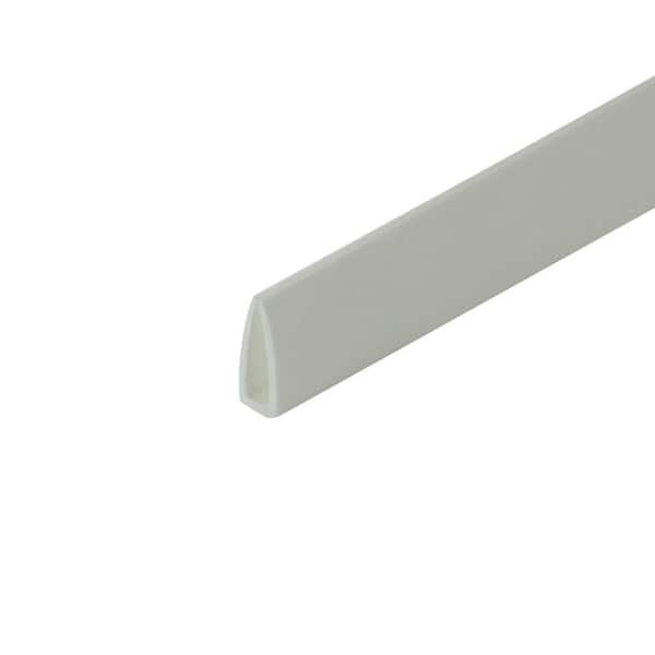 Outwater 1/2 in. D x 3/16 in. W x 48 in. L White Styrene Plastic U-Channel Moulding Fits 1/8 in. Board, (2-Pack)