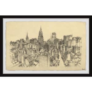 "NYC Birds Eye View" by Marmont Hill Framed Architecture Art Print 16 in. x 24 in.