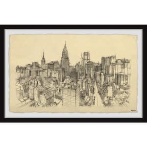 "NYC Birds Eye View" by Marmont Hill Framed Architecture Art Print 24 in. x 36 in.