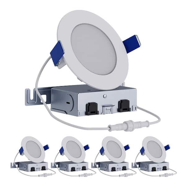 4 in. Selectable CCT Use in New Construction/Remodel/Retrofit Installation, Integrated LED Downlight, 4-Pack