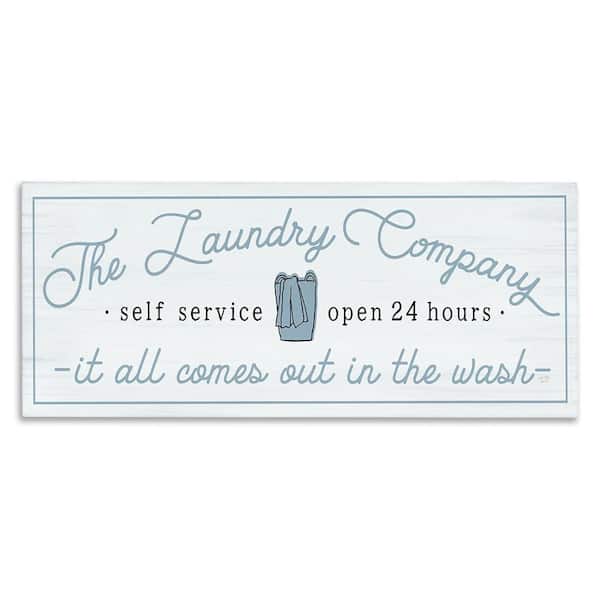 Laundry Company All Comes Out In Wash by Lux + Me Designs 1 Piece Unframed Typography Graphic Art Print 20 in. x 48 in.