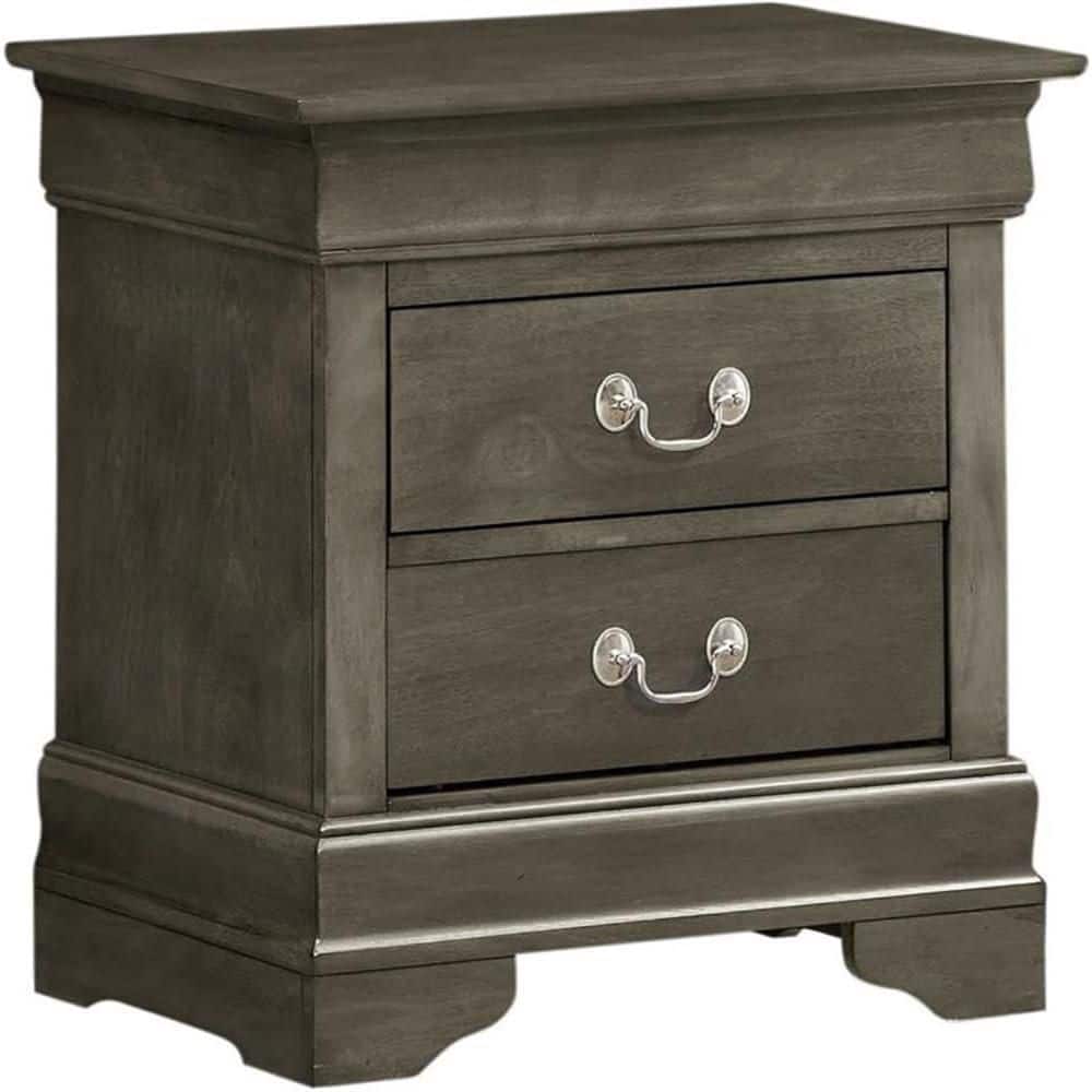 Graphite Finish, 2 Drawers Nightstand price history on PriceWatchPro
