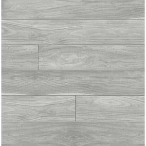 Grey Teak Planks Peel and Stick Wallpaper 30.75 sq. ft.