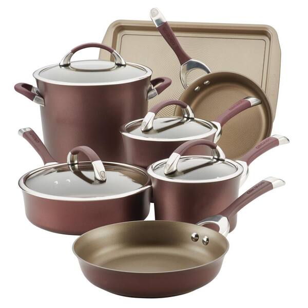 Circulon Symmetry 9-Piece Plus Bonus Merlot Hard Anodized Nonstick Cookware Set