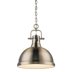 Duncan Collection 1-Light Aged Brass Pendant