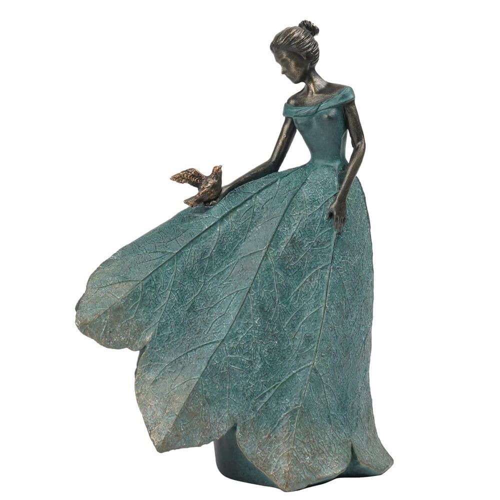 8.5 in. x 5.25 in. x 12 in. Leaf Angel Girls Resin Garden Statue, Fairy Statue for Outside and Inside price history on PriceWatchPro