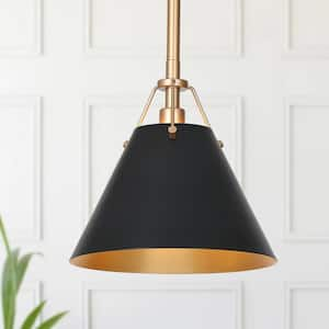 black and gold hanging light