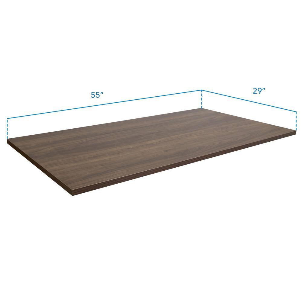 Adrift Brown Adjustable Height Sit-Standing Desk with Black Base