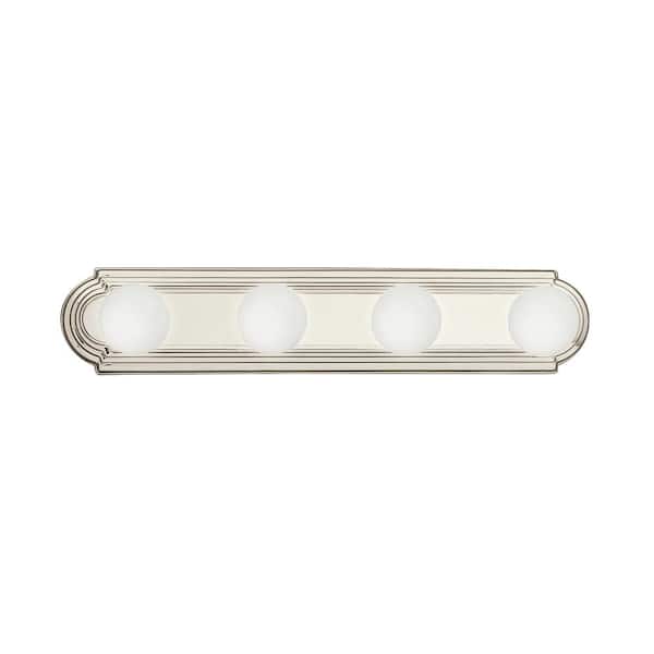 KICHLER Independence 24 in. 4-Light Brushed Nickel Transitional Bathroom Vanity Light