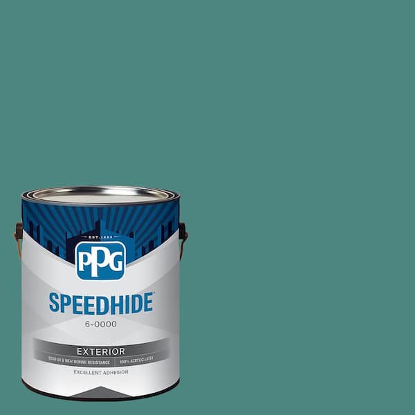 1 gal. PPG1142-6 Jericho Jade Semi-Gloss Exterior Paint