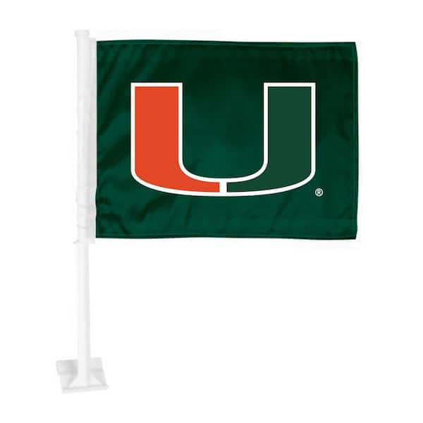 FANMATS University of Miami Car Flag