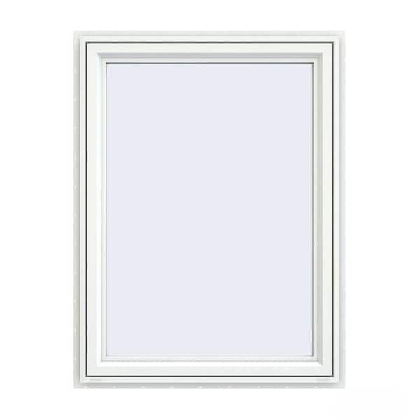 JELD-WEN 35.5 in. x 47.5 in. V-4500 Series White Vinyl Right-Handed Casement Window with Fiberglass Mesh Screen