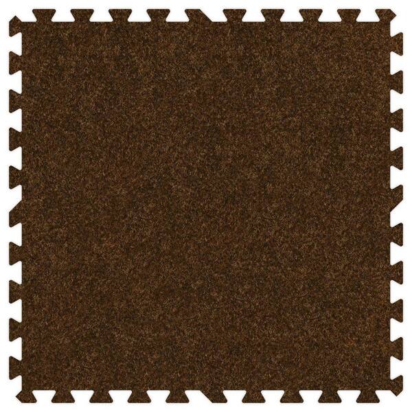 Groovy Mats Brown 24 in. x 24 in. Comfortable Carpet Mat (100 sq. ft. / Case)
