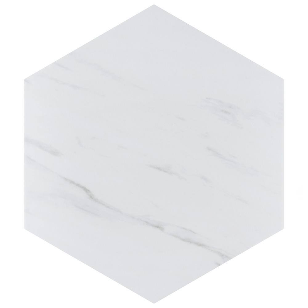 Reviews For Merola Tile Eterno Hex Carrara 8-5/8 In. X 9-7/8 In ...