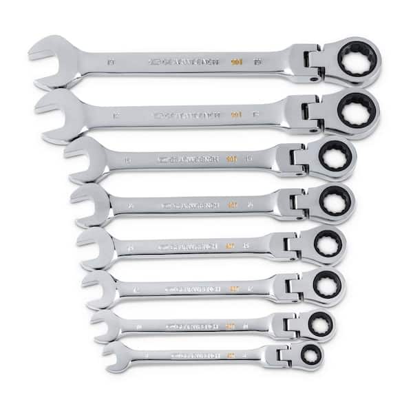 GEARWRENCH Standard and Flex Head SAE Combination Ratcheting Wrench Set (16-Piece)