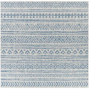 Eartha Blue 7 ft. 10 in. Square Indoor/Outdoor Area Rug