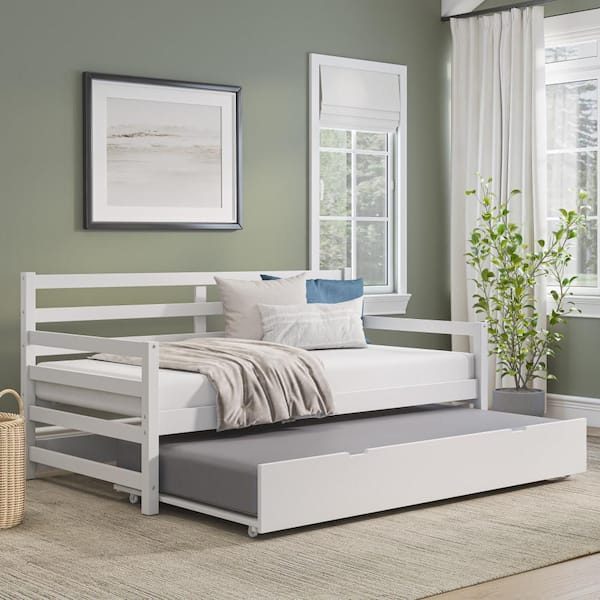 White Twin Shaye Daybed with Trundle
