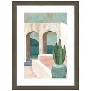 "Sunbaked Archway II" by Flora Kouta 1-Piece Wood Framed Giclee Architecture Art Print 17-in. x 13-in.