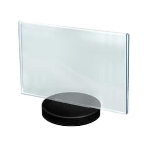 8.5 in. H x 11 in. W Acrylic Sign Holder on Black Round Base (4-Pack)