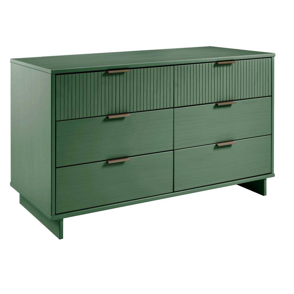 Granville Sage Green Double Dresser and Tall Chest Set with Soft Close Drawers