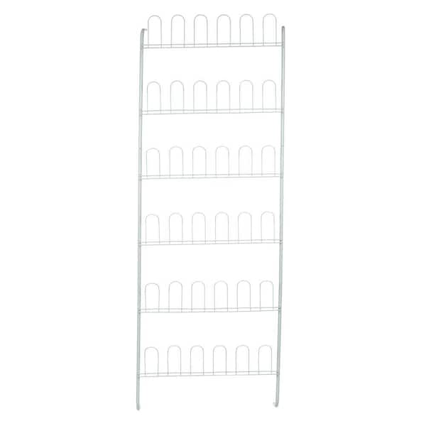 Mainstays 6-Tier over the Door Shoe Rack, White, 18 Pairs of Shoes 