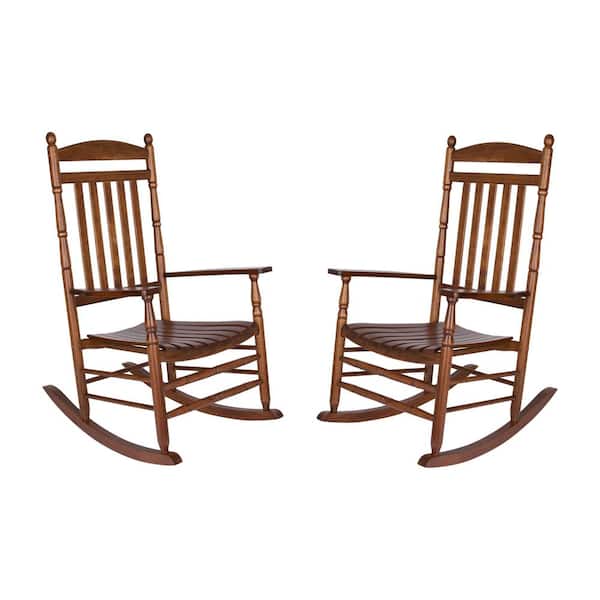 Shine Company Set of 2 45 in. H Rhode Island Porch Rocker, Porch Rocking Chair, Wooden Porch Rockers, Indoor or Outdoor Rocking Chair