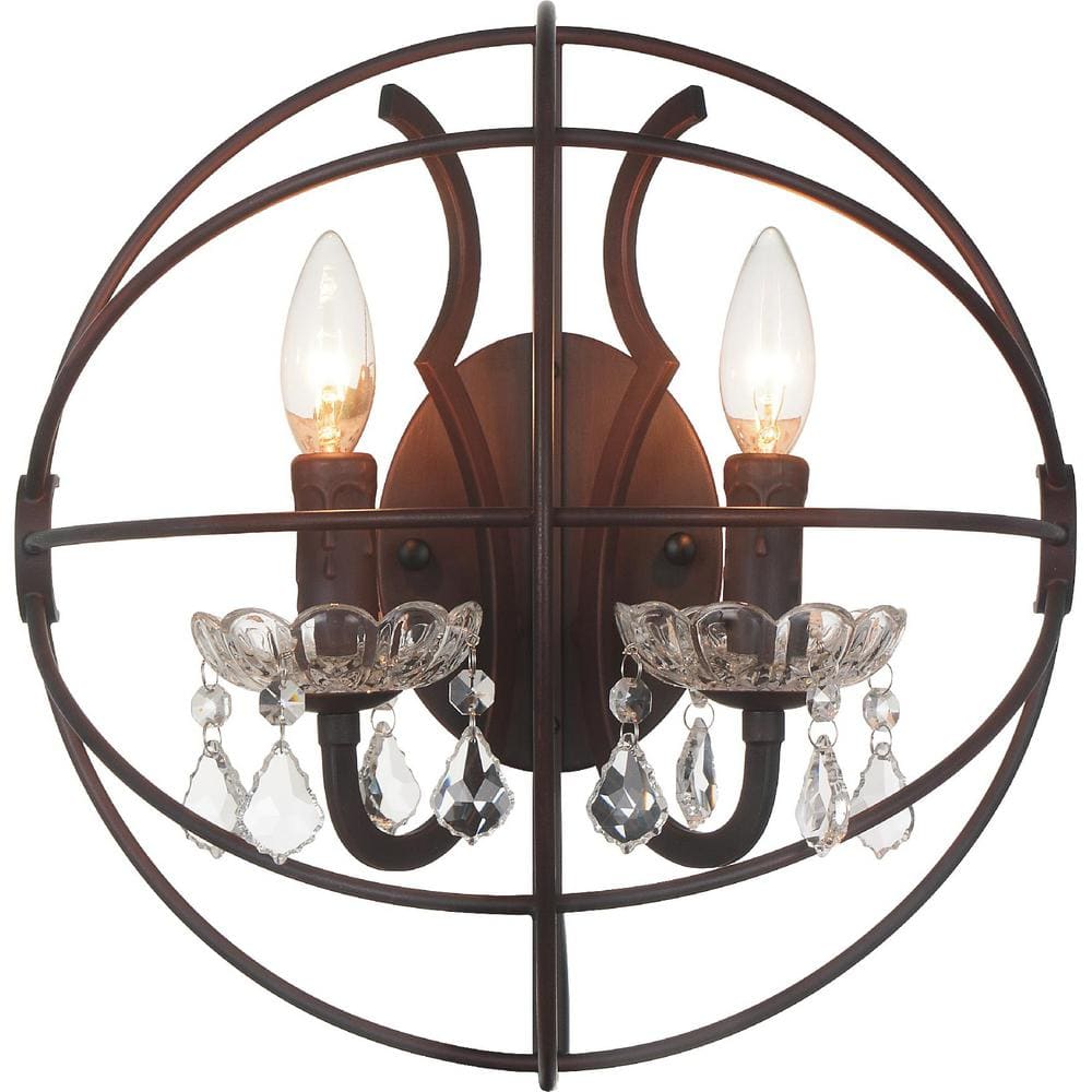 CWI Lighting Campechia 2-Light Brown Sconce