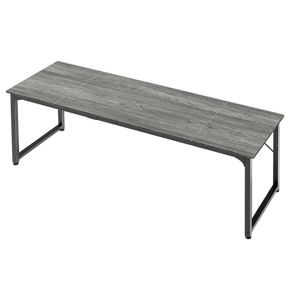 71 in. W Gray Modern Design Metal Computer Desk
