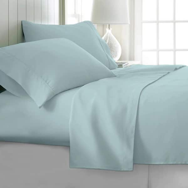 Supreme Bedding Items Extra Deep Pocket Sky Blue Pattern 1000 Count Queen  Size