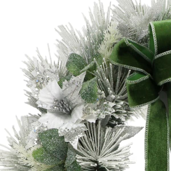 Puleo International 24 in. Unlit Flocked Artificial Christmas