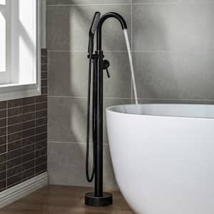 Wall Mount Oil Rubbed Bronze Clawfoot Bathtub Tub Faucet w/Hand Shower Spray Tap 