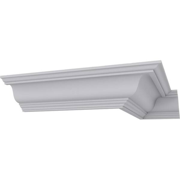 Ekena Millwork 7-7/8 in. x 5-1/4 in. x 94-1/2 in. Polyurethane Jackson Crown Moulding