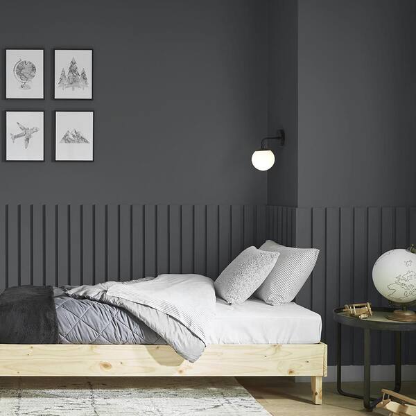 BEHR 6-1/2 in. x 6-1/2 in. Black Matte Interior Peel and Stick Paint Color Sample Swatch