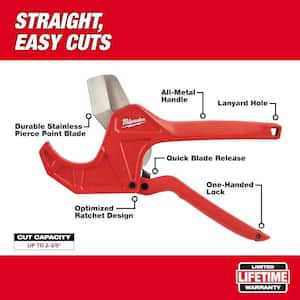 2-3/8 in. and 1-5/8 in. Ratcheting PVC and Tubing Cutter