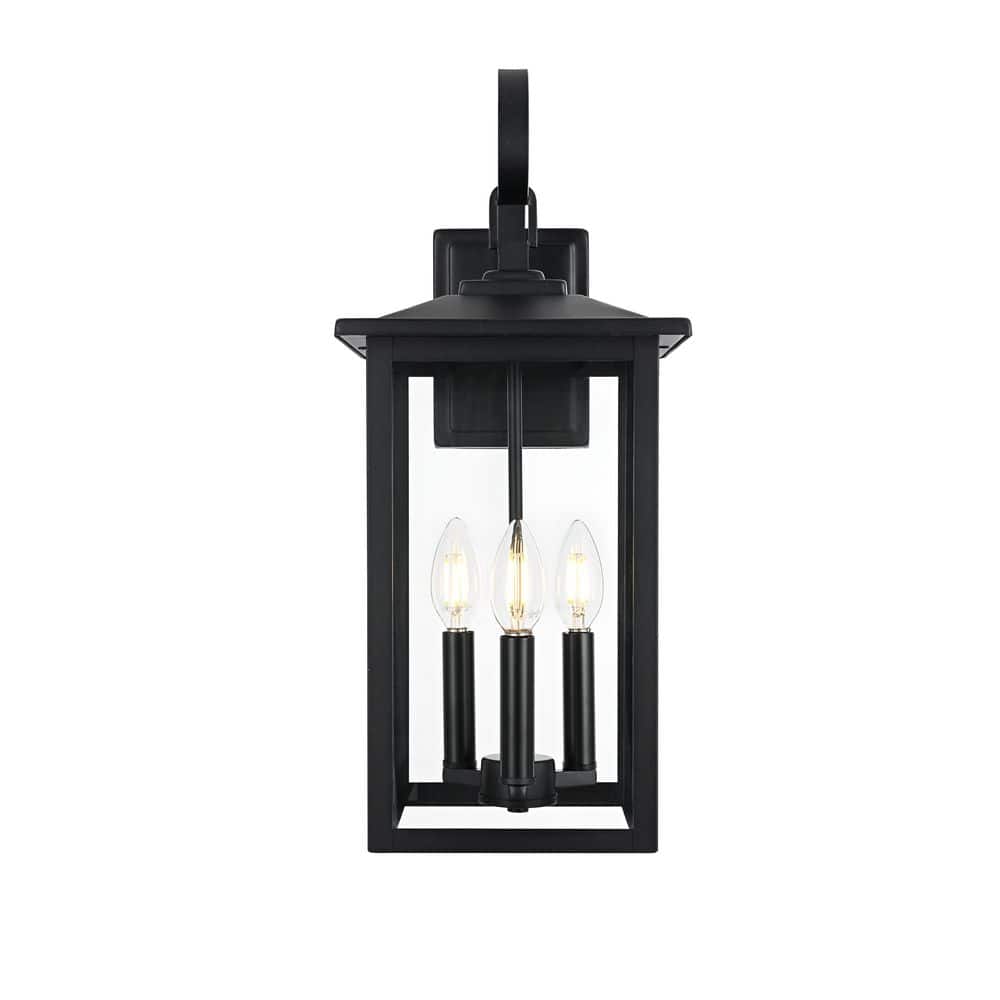 20 in. Black Outdoor Hardwired Wall Sconce with No Bulbs Included price history on PriceWatchPro