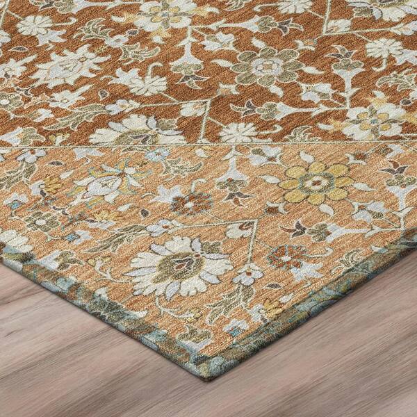 Chantille Machine Washable Indoor/Outdoor Abstract ACN3046 Paprika 8 ft. x 10 ft. Area Rug