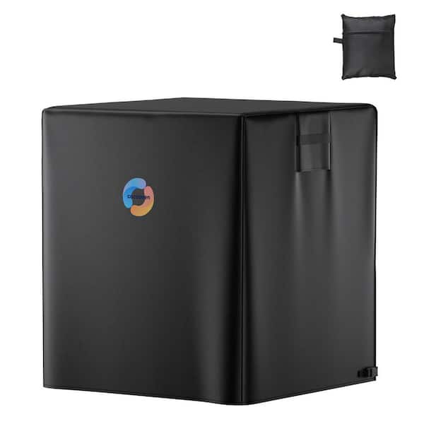 Angel Sar 32" x 32" x 36" Central Air Conditioner Cover, 420D Polyester Oxford Waterproof Heavy Duty AC Unit (1-Set, Black)