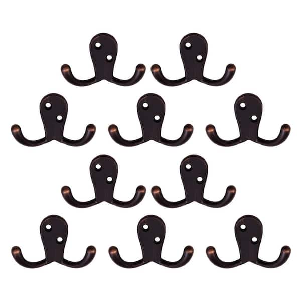 Design House 207779 Double Hook 10 Pack Oil Rubbed Bronze