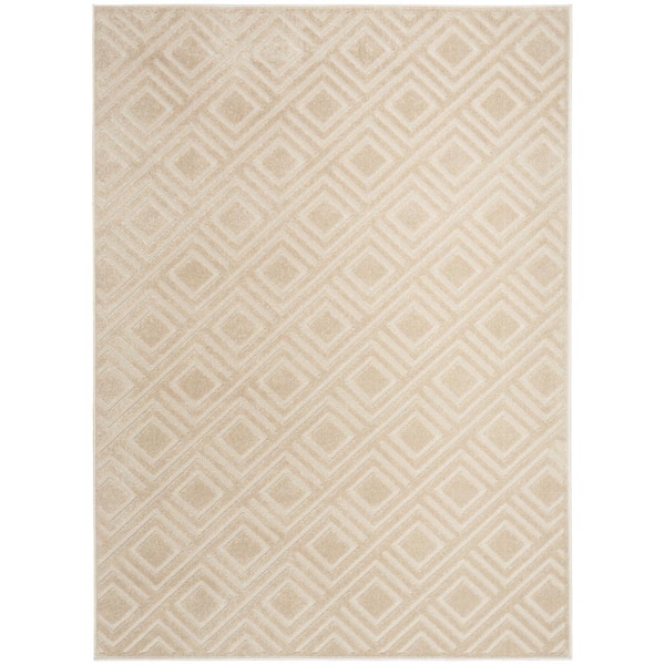 Nourison Casual Beige 5 ft. x 7 ft. Checker Contemporary Area Rug