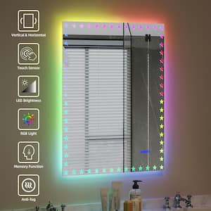 40 in. W x 32 in. H Rectangular Frameless Anti-Fog LED Light Wall Bathroom Vanity Mirror