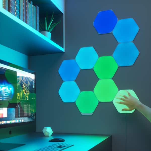 Nanoleaf Shapes-Hexagons Smarter Kit NL42-7003HX-7PK - The Home Depot