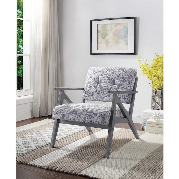 Blue paisley accent discount chair