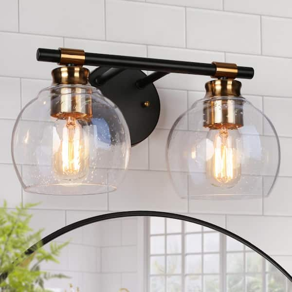 Home depot deals vanity lights black