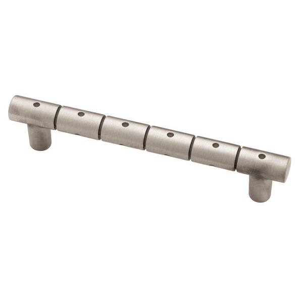 Liberty Classic Circles 3-3/4 in. (96mm) Center-to-Center Brushed Satin Pewter Ring and Dot Bar Drawer Pull