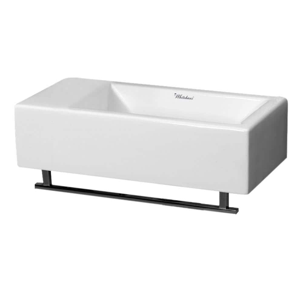 Reviews For Whitehaus Collection Isabella Wall Mounted Bathroom Sink In White Wh1 114ltb Wh The Home Depot