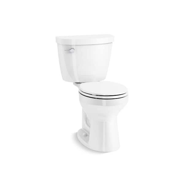 KOHLER Cimarron Rev 360 2-piece 1.28 GPF Single Flush Round-Front Complete Solution Toilet in. White, Seat Included